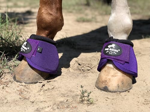 Image of 2520D Horse Bell Boots No-Turn Horse Bell Boots, Equine Ballistic Hoof Overreach Bell Boot, Pair