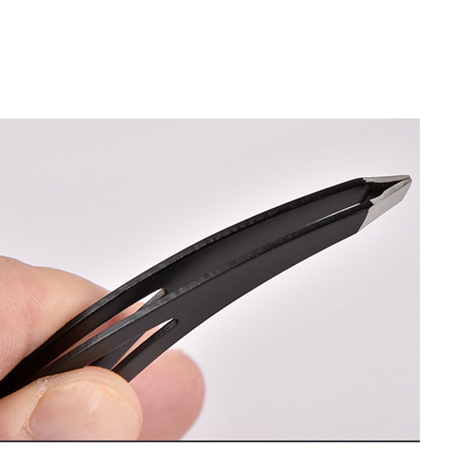 JINGYAN Pęsety Slant Tip Hair Removal Tweezers Stainless Steel Slanted Flat Point Professional Eye Brow