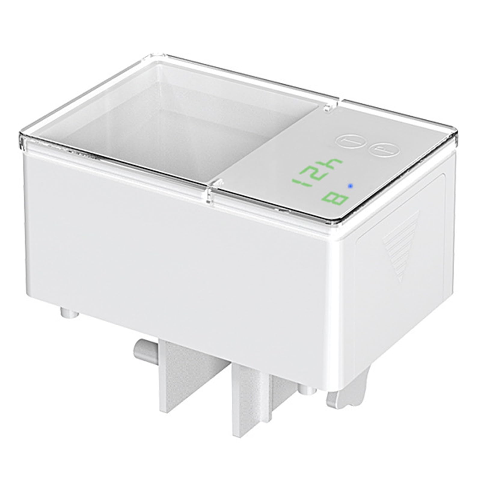 Comedero automático para peces con pantalla digital, funcionamiento silencioso y diseño portátil para alimentos granulares para peces, fácil instalación para acuarios domésticos