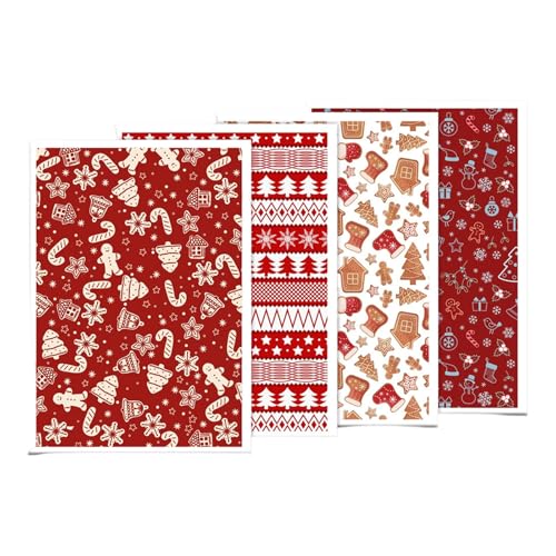 our fave Papel de transferencia de arcilla de Navidad, 95 x 138 mm, soluble en agua, para hacer pendientes, calcomanías de agua, 4 unidades