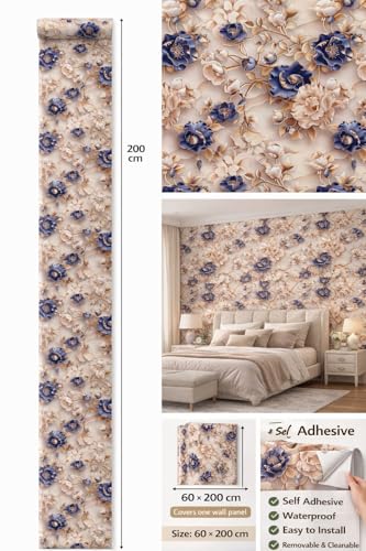 Image of Barebeauty 60 x 200 cm Kitchen Wallpaper, Self Adhesive Oil Proof Waterproof Wall Sticker for Kitchen, Anti-Mold Heat Resistant Backsplash Wall Covering (Pack of 5, 64.6 Sq. Ft. Approx)