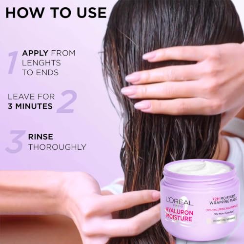 L'Oreal Paris Hyaluron Moisture Wrapping Hair Mask, 200g - Image 8