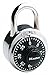 Combination Padlock, Center, Black/Silver