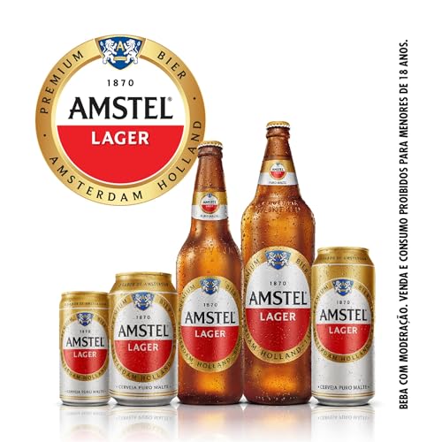 Pack Amstel Cerveja Lager - 12 latas de 473ml