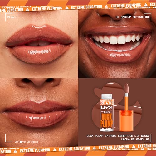 NYX Professional Makeup Laque à Lèvres Repulpante Couleur Hautement Pigmentée Fini Ultra À 'Huile de Gingembre Vegan Duck Plump Teinte : Mocha Me Crazy - vue 4