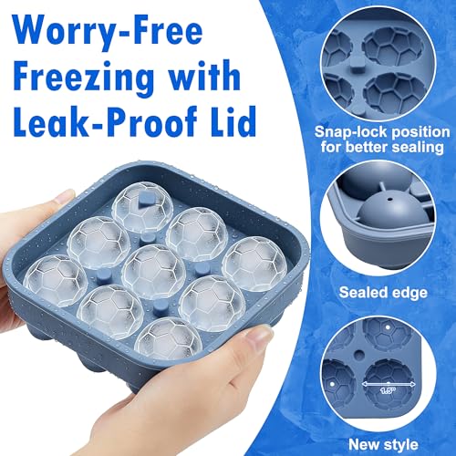 Molde para hielo de silicona en forma de balón de fútbol 2 pack miniatura 4