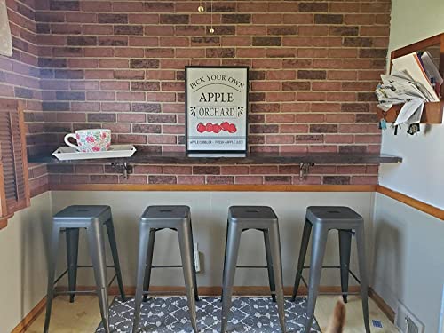 Image of YUMORE Folding Shelf Brackets 16 inch, Max Load: 330lb Heavy Duty Stainless Steel Collapsible Shelf Bracket for Table Work Bench, Space Saving DIY Bracket, Pack of 2