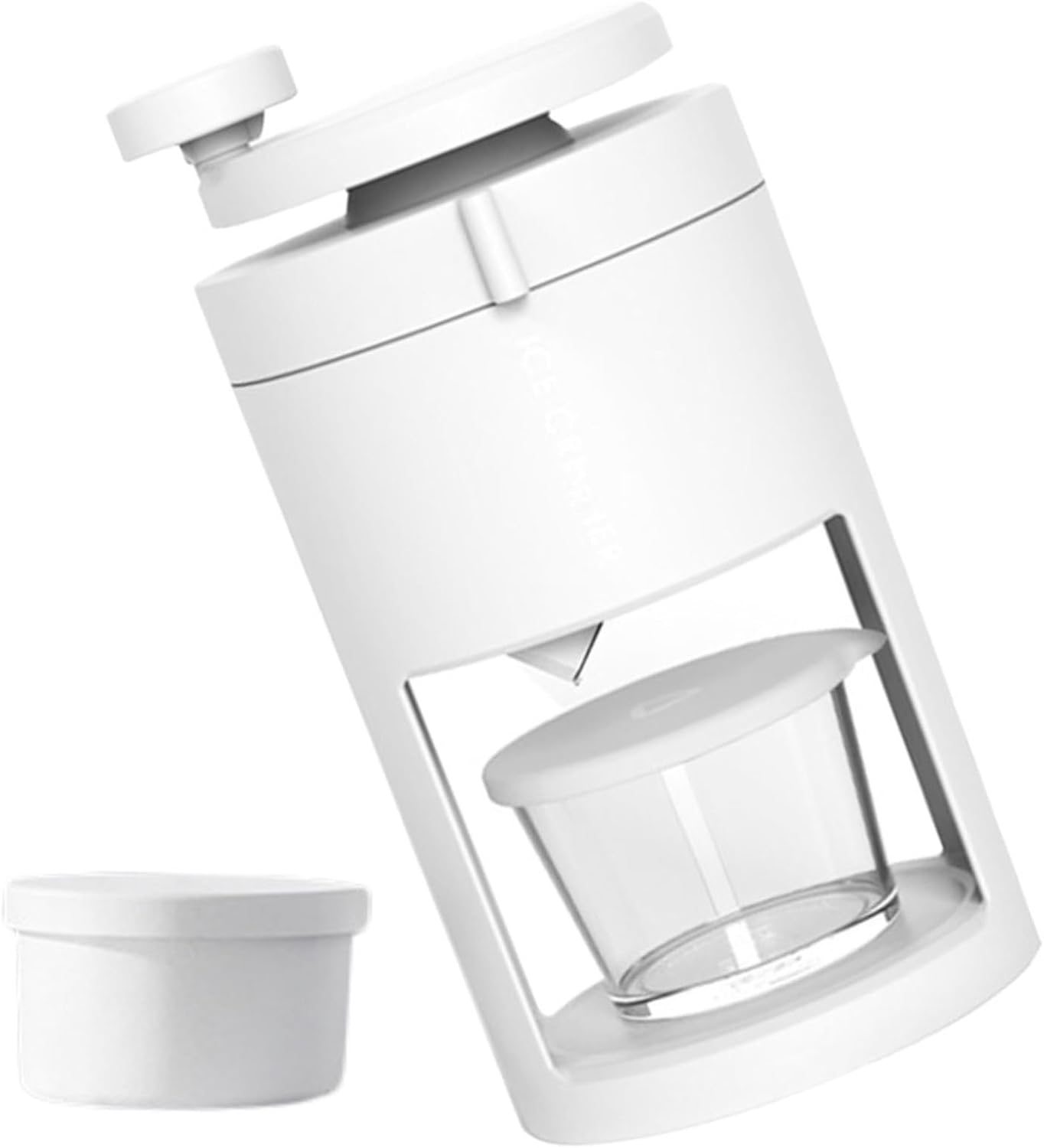 jojofuny Manual Ice Crusher and Shaver Portable Crushed Ice Maker with Non-slip Base Easy to Clean Detachable Body for Smoothies Slushies and Cones at Home and Outdoors