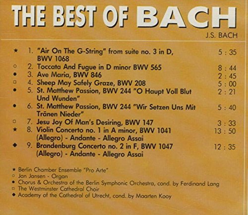 The Best of Bach      Audio CD – January 1, 1988