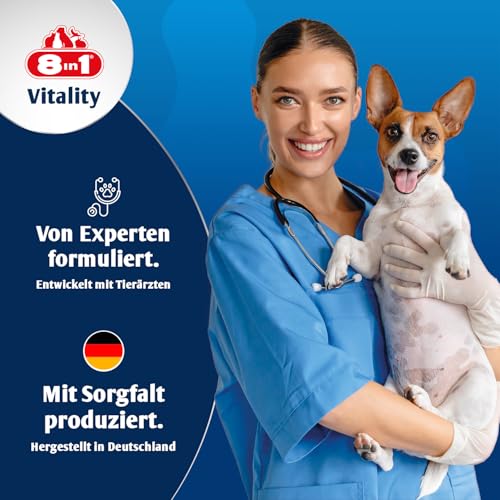 8in1 Glucosamin Tabletten - zur Nahrungsergänzung bei ausgewachsenen und älteren Hunden, 1 Dose (55 Tabletten)