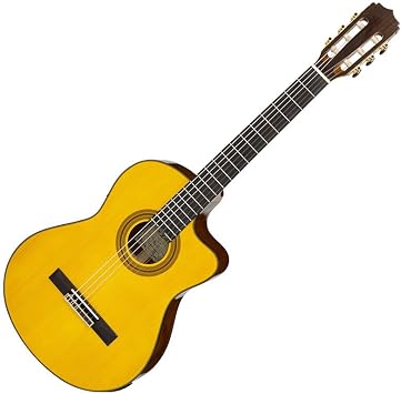 ARIA A-35SCE Classic Guitar with Nylon String Built in Pickup Spruce Veneer Top, Elegance