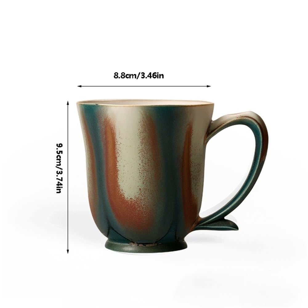 Tazas 1 Juego de Tazas café Azules, Capacidad 10.15 oz, Taza cerámica esmaltada Color for Uso Personal o Oficina Tazas de Café