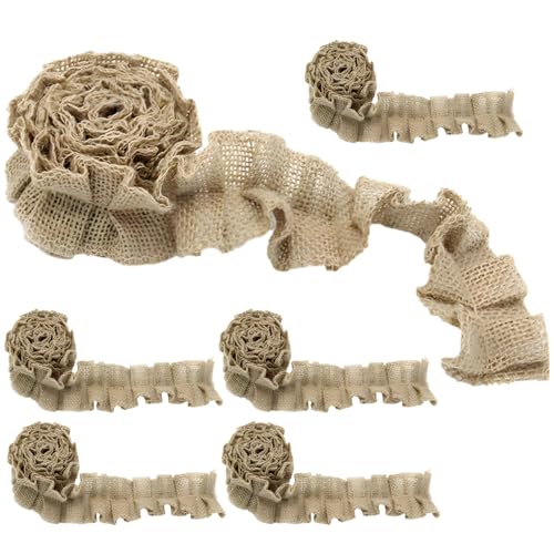 6 Pieces of Burlap Rolls for DIY Crafts