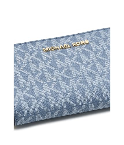 Image of MICHAEL Michael Kors Womens Jet Set Small Zip Around Card Case Chambray 2 One Size One Size