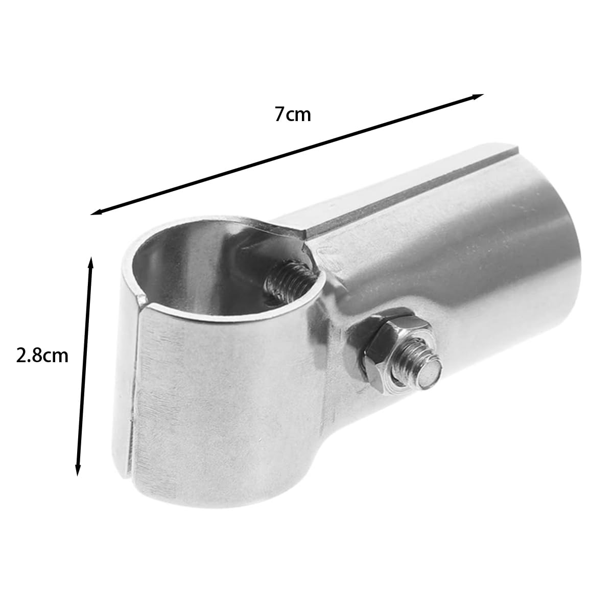 2 pezzi a forma di T morsetto per tubo connettore 25 mm acciaio inox giunto tubo bidirezionale 69,5 x 27,5 mm per appendiabiti recinzioni supporto rotaie e progetti fai da te per tubi