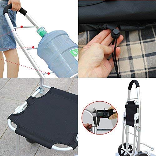 SENWEI Multifunktions-Einkaufstrolley mit großem Fassungsvermögen, leicht, faltbar, mit Sitz, Schubkarre, mit 2 Rädern… – Bild 4