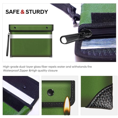Image of Fireproof Bag Dual Reflective Strips, Waterproof Zipper, 5200F Heat
