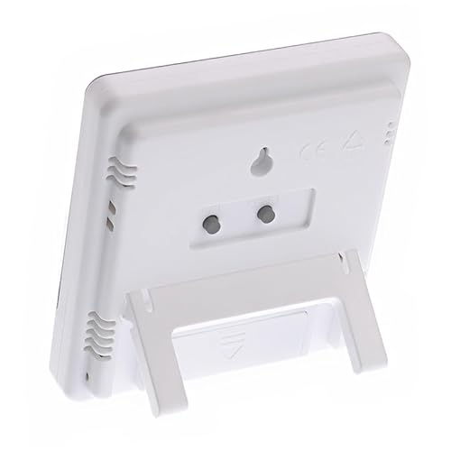 Miniatura 5 de Yardwe - Puede mostrar higrómetro de temperatura Medidor de humedad Color principalmente blanco. para fácil de leer. Hidrómetro para pantalla LCD de
