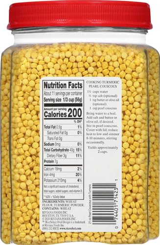 Image of RiceSelect Pearl Couscous With Turmeric, 21 OZ (Pack of 3)