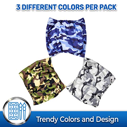 Image of PET MAGASIN Male Dog Belly Manner Band Wraps Nappies (3 Pack) (Large, Camo)