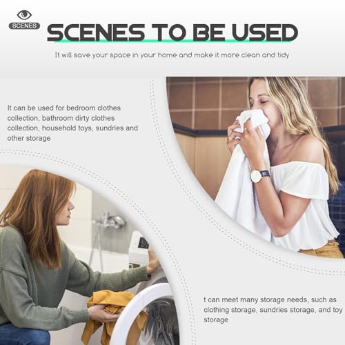 Image of PRETYZOOM Versatile Bamboo Woven Basket with Lid Multipurpose Storage for Trash Toys and Sundries Natural Material for Home Decoration Kitchen Bedroom Organizer