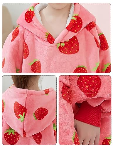 Image of KFUBUO Wearable Blanket Hoodie for Adults Sherpa All Patterns Oversized Sweatshirt Blanket with Pocket