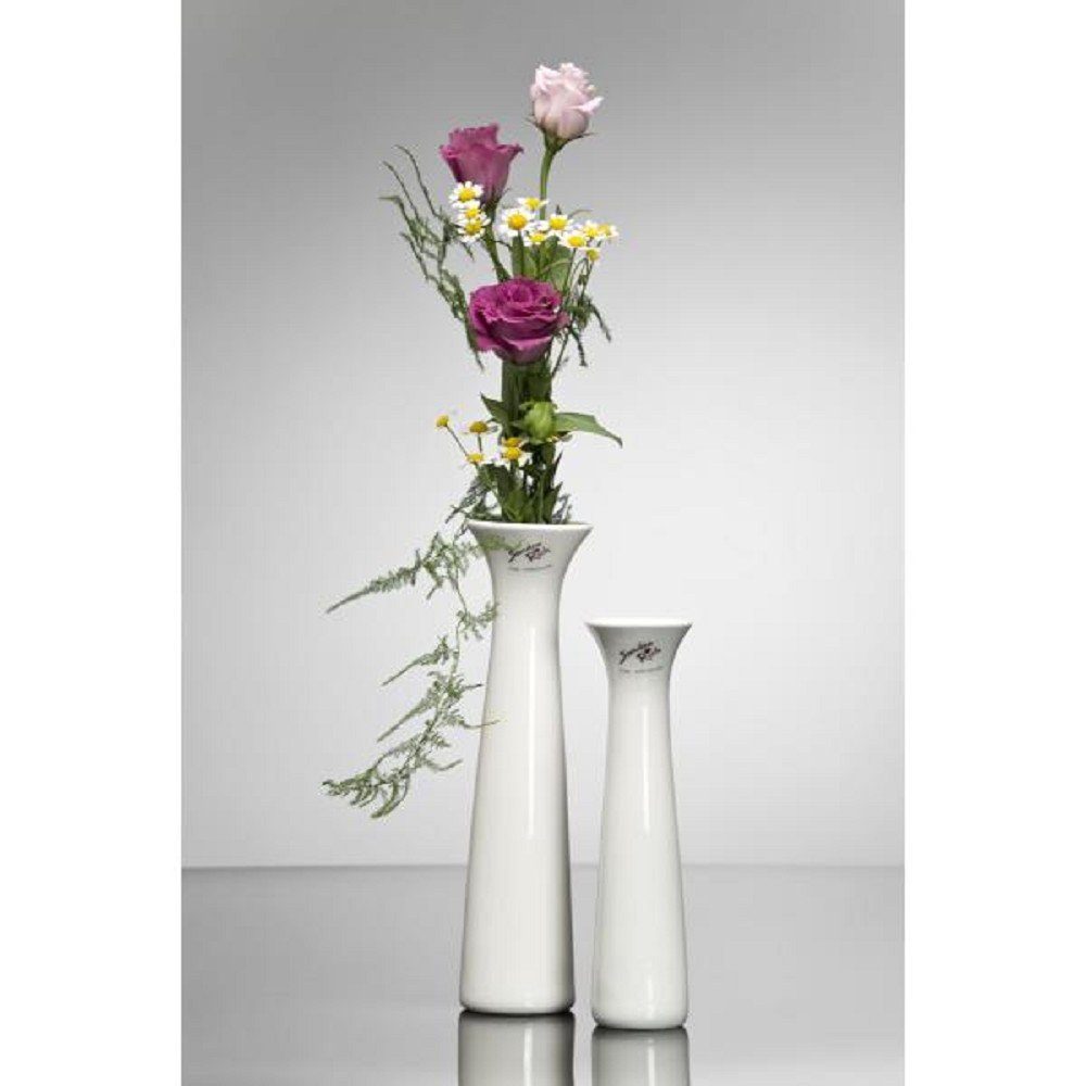 Sandra Rich 12er Set Porzellanvasen Classy H. 20cm D. 5,5cm weiß Porzellan