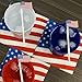Coffee and Cocktail Stirrers, Reusable Plastic Drink Stirrer Sticks, 24Swizzle Sticks, Use as Cocktail Garnish or Cocktail Mixers, American Flag Patriotic, 4th of July, Decoration & Bar Supply, 6inch