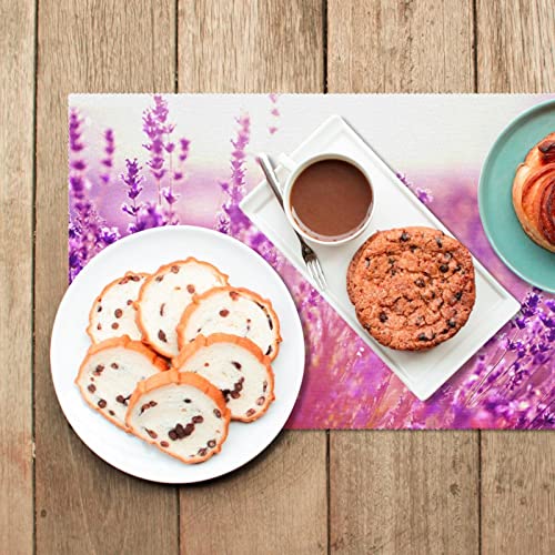 Set de table fleur de lavande pour repas en terrasse
