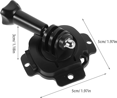 Miniatura 7 de 2 Sets 360° Rotating Helmet Camera Mount Base - Ski Snowboard and Bike Action Cam Accessory - Adhesive Action Camera Holder for Riding, Kayaking