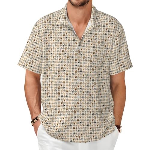 Chemise homme bouledogue français légère pour vacances