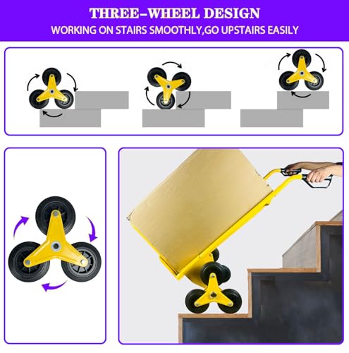 Image of Welbuilt Steel Stair Climbing Hand Truck with 250 kg Capacity Foldable Stack Truck (250 KG Stair Climbing)