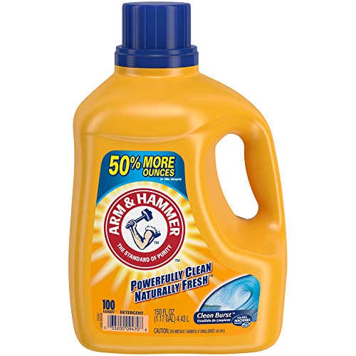 ARM & HAMMER Clean Burst HE Liquid Laundry Detergent, 100 loads, 150 Fl Oz (Pack of 1)