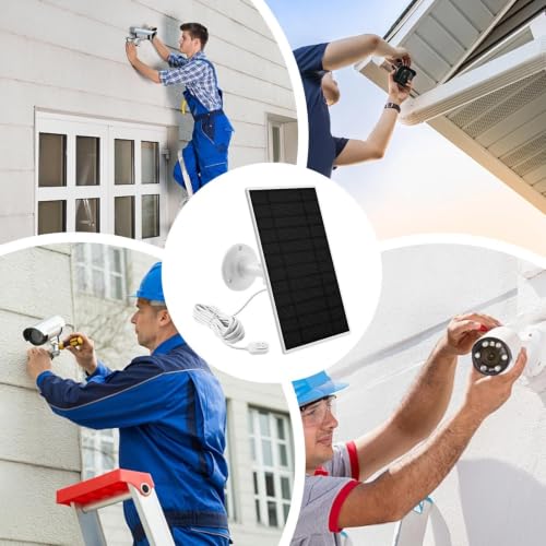 Panel solar de 10W para camara de rastreo con conectores multiples estables 4