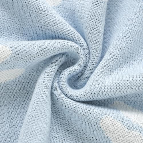Image of Hadetoto Baby Blankets for Boys and Girls | Newborn, Knitted Cotton, Swaddle Blankets, Neutral Crochet Receiving Blanket, 40 x 30 inches