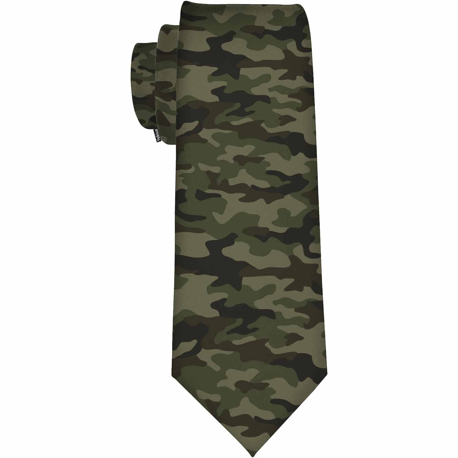 Yekiua Men's Military Camouflage Camouflage Ties Abstract Army Camo Business Necktie For Husband Father Valentine's Day Father's Day Gift Green