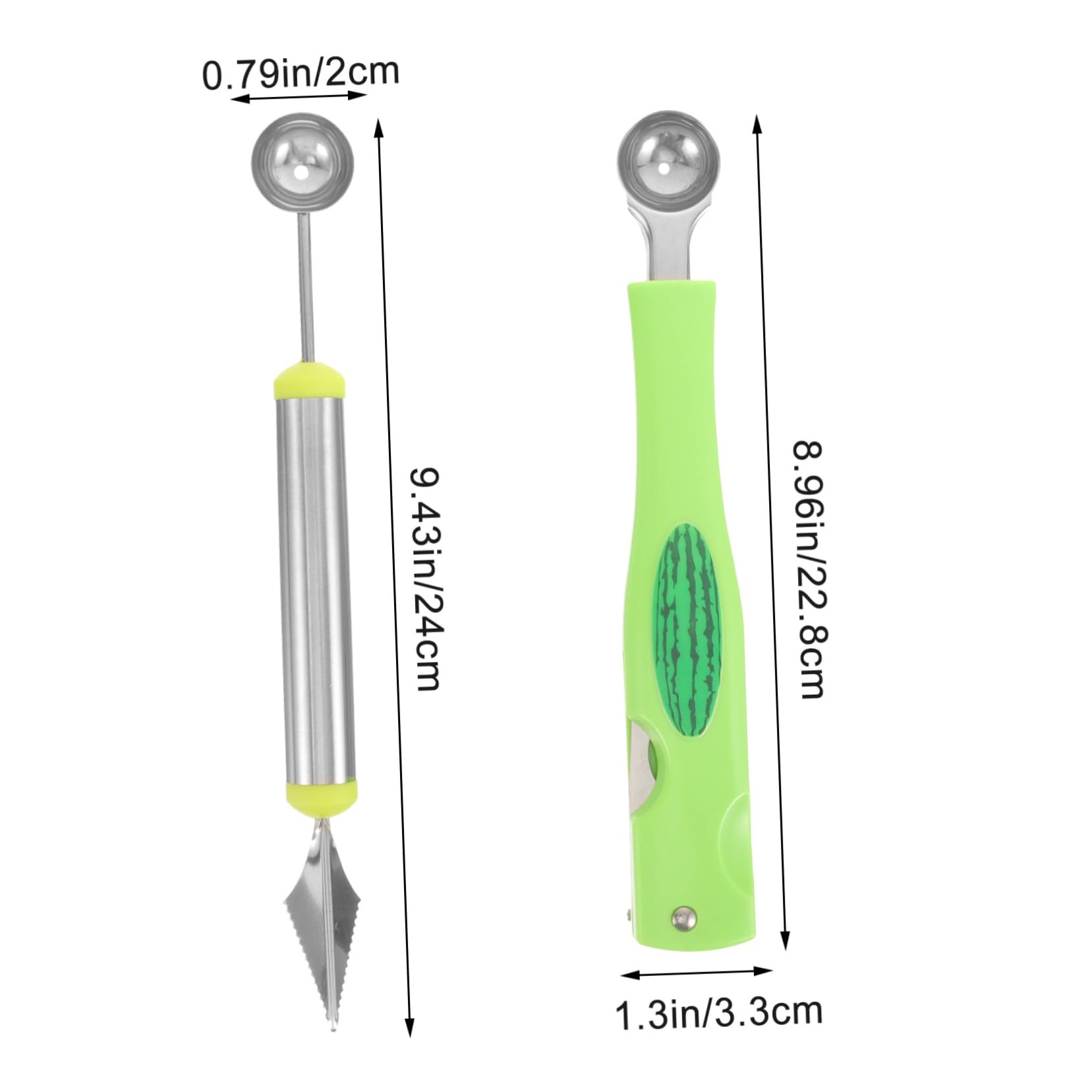 OFFSCH Multi Function Watermelon Scoopers Melon Ball Scoop and Carving Tool for Fruit Cutting and Carving for Summer Parties and Kitchen Use