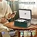 CD Player Retro with Upgraded Speakers Bluetooth in/Out Rechargeable Portable CD Player for Home with LED Screen Boombox Dark Green