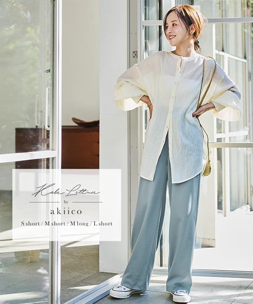 Amazon | [神戸レタス][ 田中亜希子 さん コラボ ] ワイドパンツ