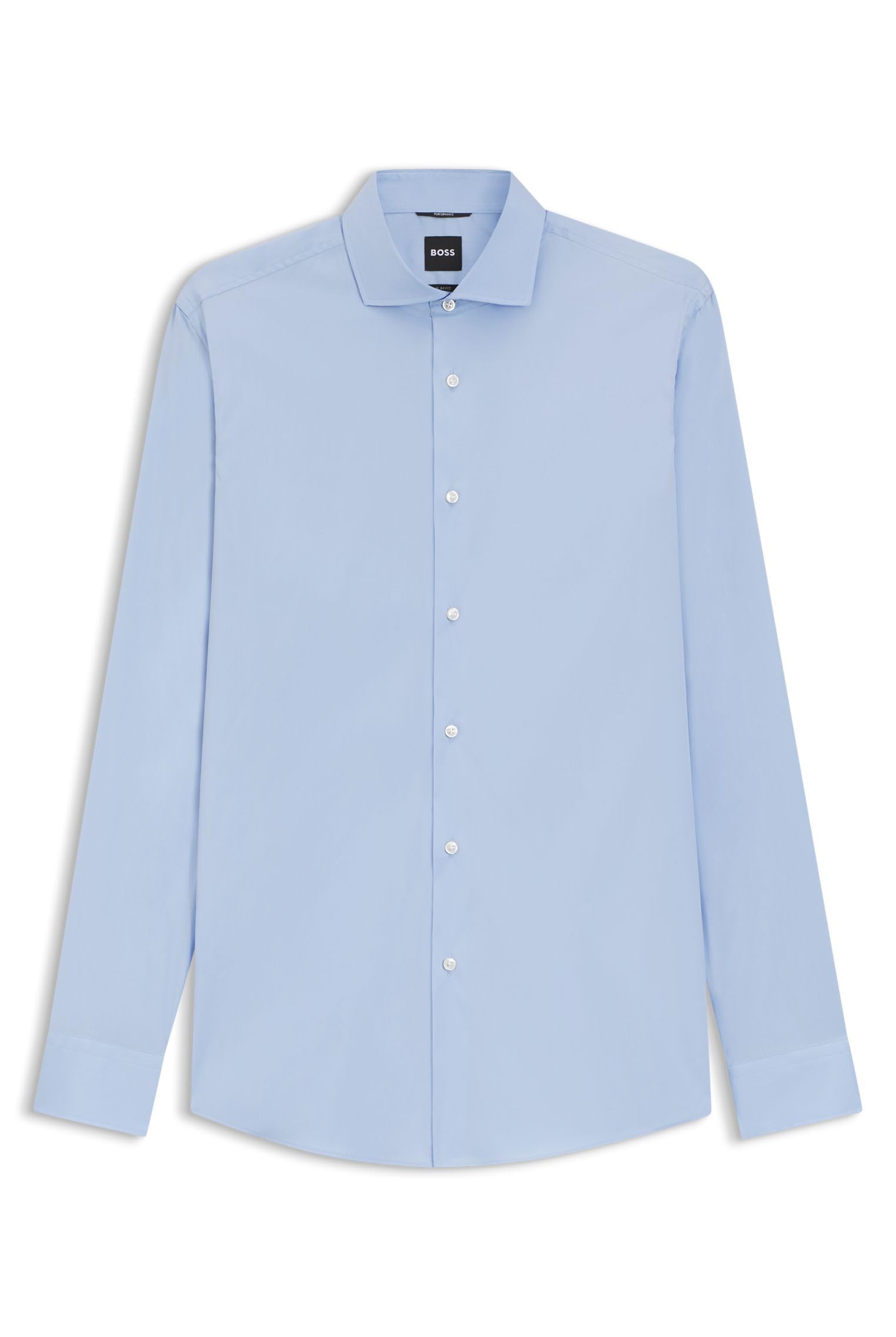 Boss Men's Light Blue450 P-Hank-Spread-C1-222 Easy-Iron Slim-Fit Shirt In Cotton-Blend Poplin