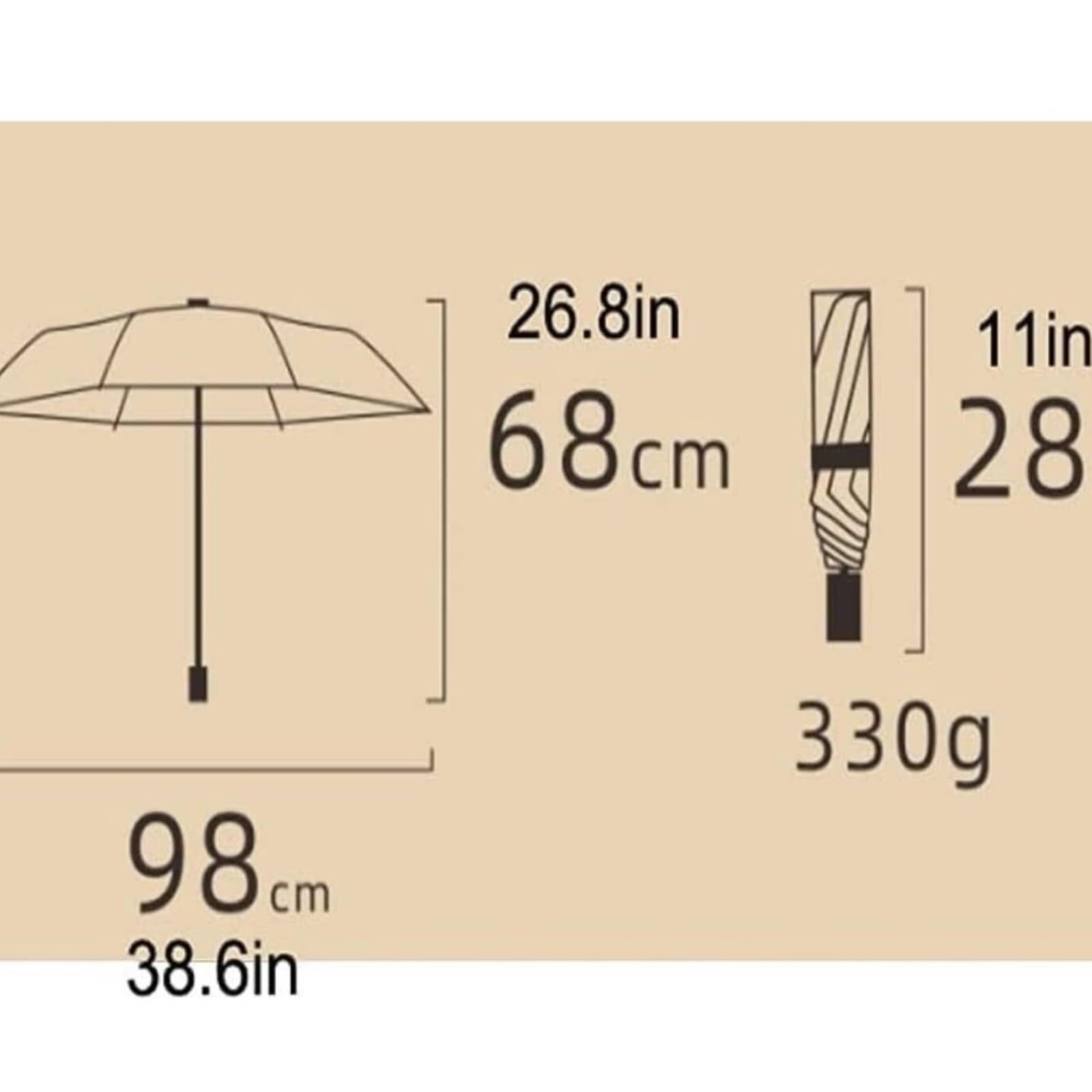 Regenschirme Kompakter Reiseschirm, wasserdichter Faltbarer Golfschirm, langlebig und leicht Umbrella(Rood)