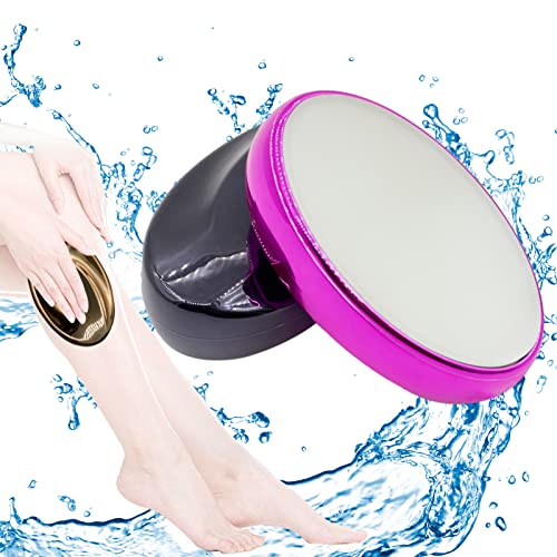 Borrador de Pelo de Cristal Crystal Hair Eraser sin dolor, Lavable y Reutilizable Depiladora de Cristal (Purple) Cover