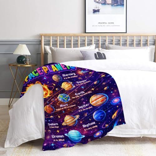 Space Planet Blanket,Space Blanket for Kids Boys Girls Adults - image 5