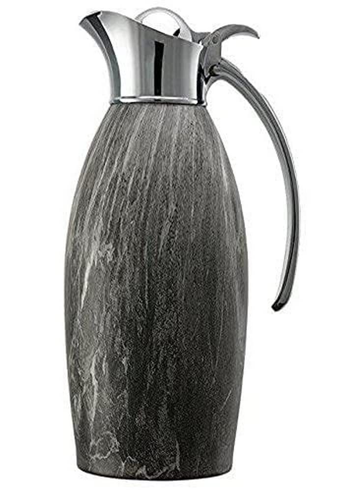 Service Ideas 981C10BSGM Carafe, Stainless Steel Lined, Gray Marble, 1L