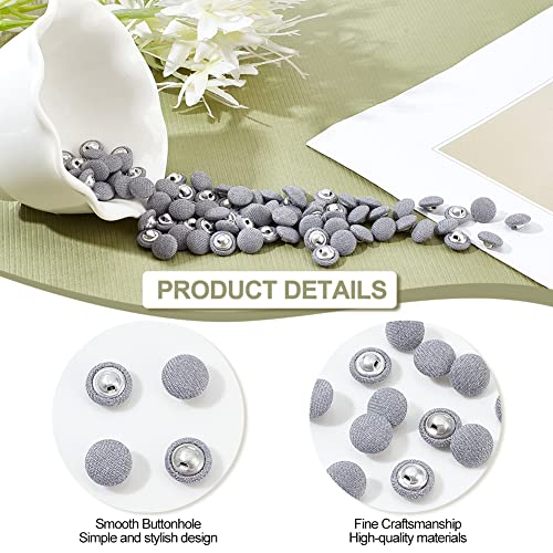 NBEADS 100 Pcs Fabric Covered Button - Image 4