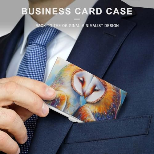 Owls Couple Business Card Case Pocket Card Holder Slim Card Wallet for Men Women3