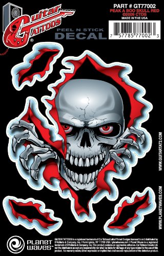 D'Addario Accessories Planet Waves Guitar Tattoo, Peek A Boo Skull