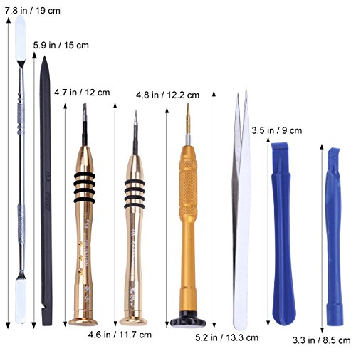 Hemobllo Kit profissional de ferramentas de reparo de abertura para chave de fenda magnetizadora par