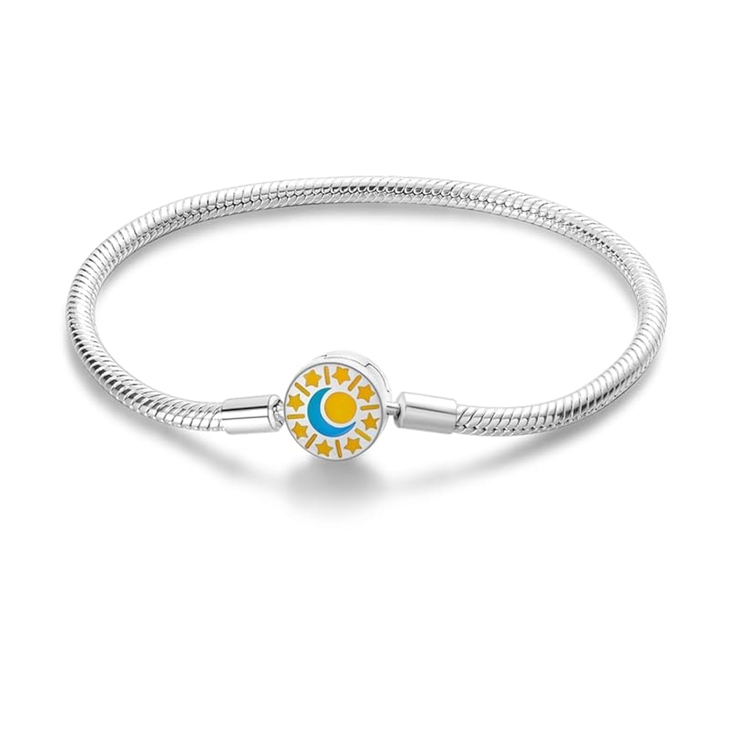 TINSLO Damen Armband 925 Sterling Silber, Armbänder mit Herz Verschluss Moments Schlangen Gliederarmband Armkette Valentinstag Muttertag Geburtstags Weihnachten Geschenk für Frauen Freundin Mama