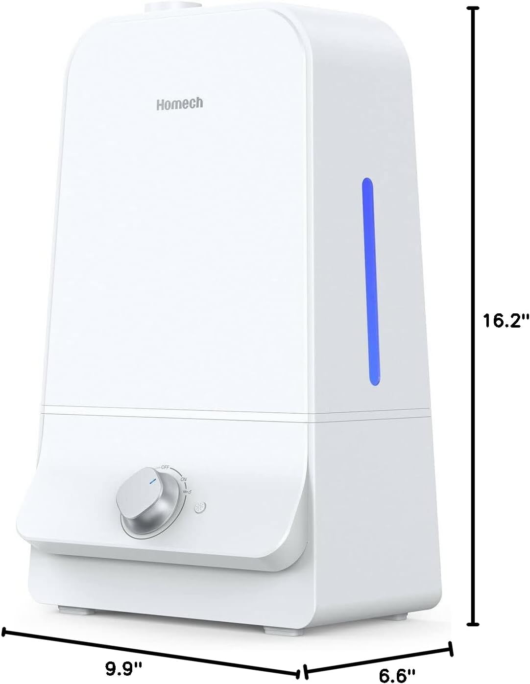 Homech HM-AH003 Humidifier with dimensions labeled